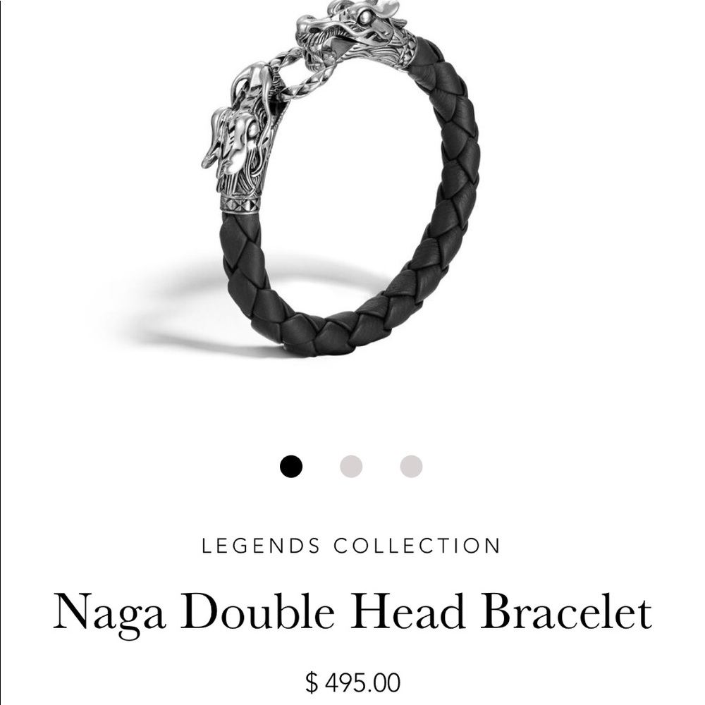 John Hardy Wrap Bracelet Dual Dragons Head Clasp